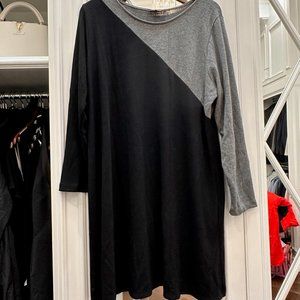 Two Tone Grey/Black Knit Dress Size 2X